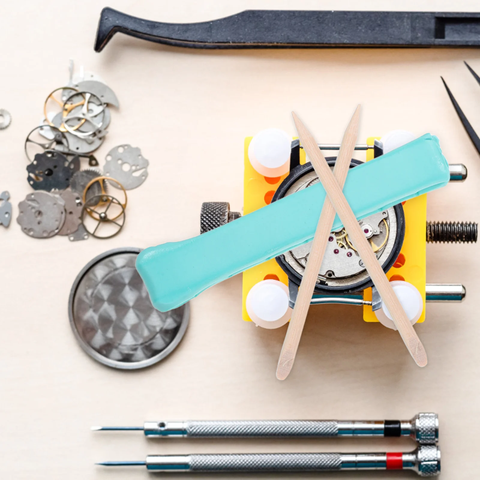 

1 Set Repair Tool Kit, Watch Cleaning Putty With Wooden Sticks, Universal Watch Maintenance Tools, Watchmaker Repair Kit For