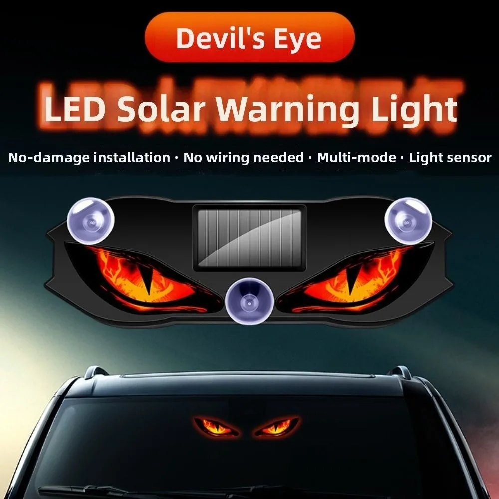 Creative Car Demon Eye Light Suction Cup Installation Flashing Car Atmosphere Light Dynamic Cool Rear Window Light