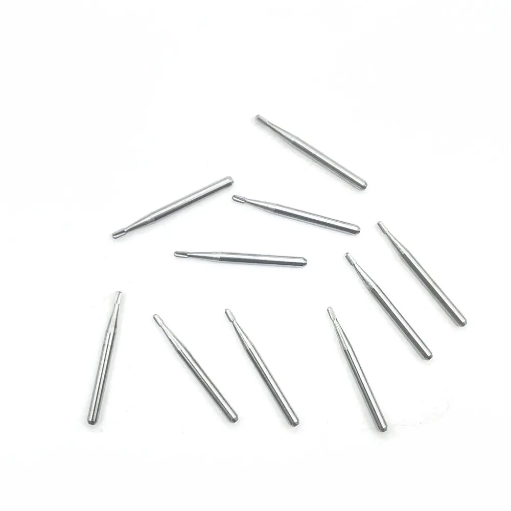 10pcs/set Dental Carbide Bur Drill Bit 19mm Length Dental High Speed Handpiece Burs 1.6mm Shank FG-330