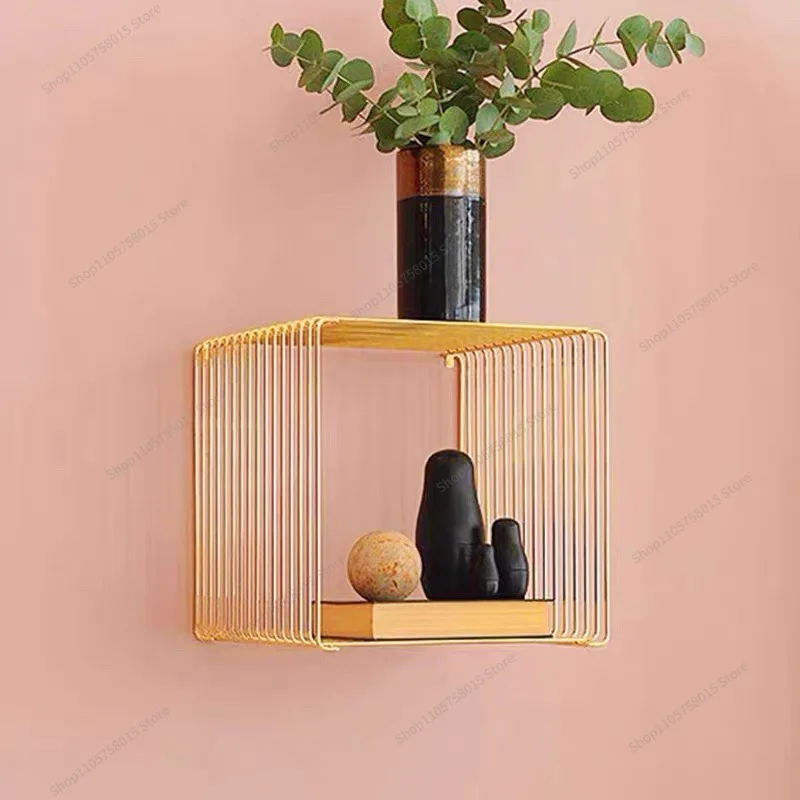 For Sofa Side Table Mini Storage Rack Line Small Table Carbon Steel Newsstand Minimalist Coffee Table 40*40*40