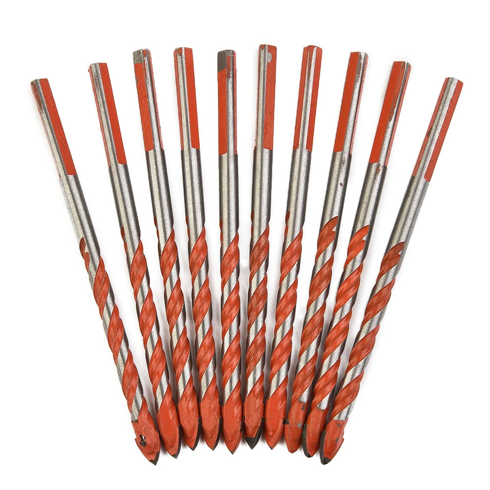 10PCS Carbide Drill Bits for Porcelain For Tile Concrete Brick Glass Marble Stone Hardwood Board and Light Concrete Projects