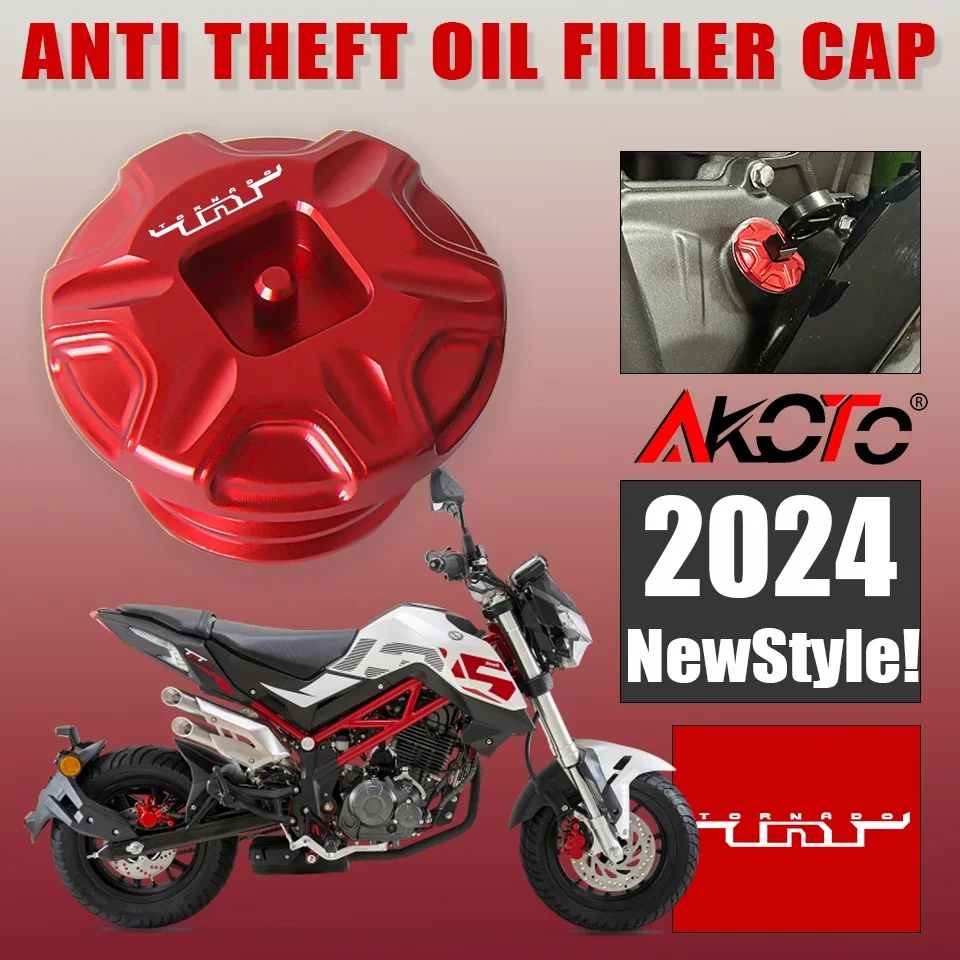 

Motorcycle CNC Anti theft Oil Filler Cap Accessories Engine Oil Plug Cover For Benelli TNT125 TNT135 TNT 125 TNT 135 BJ125-3E