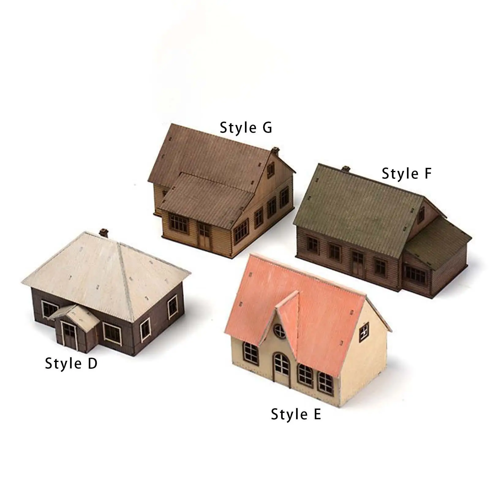 1/72 Miniatuur Houten Europees Herenhuis Indeling Landschap voor Zandtafel