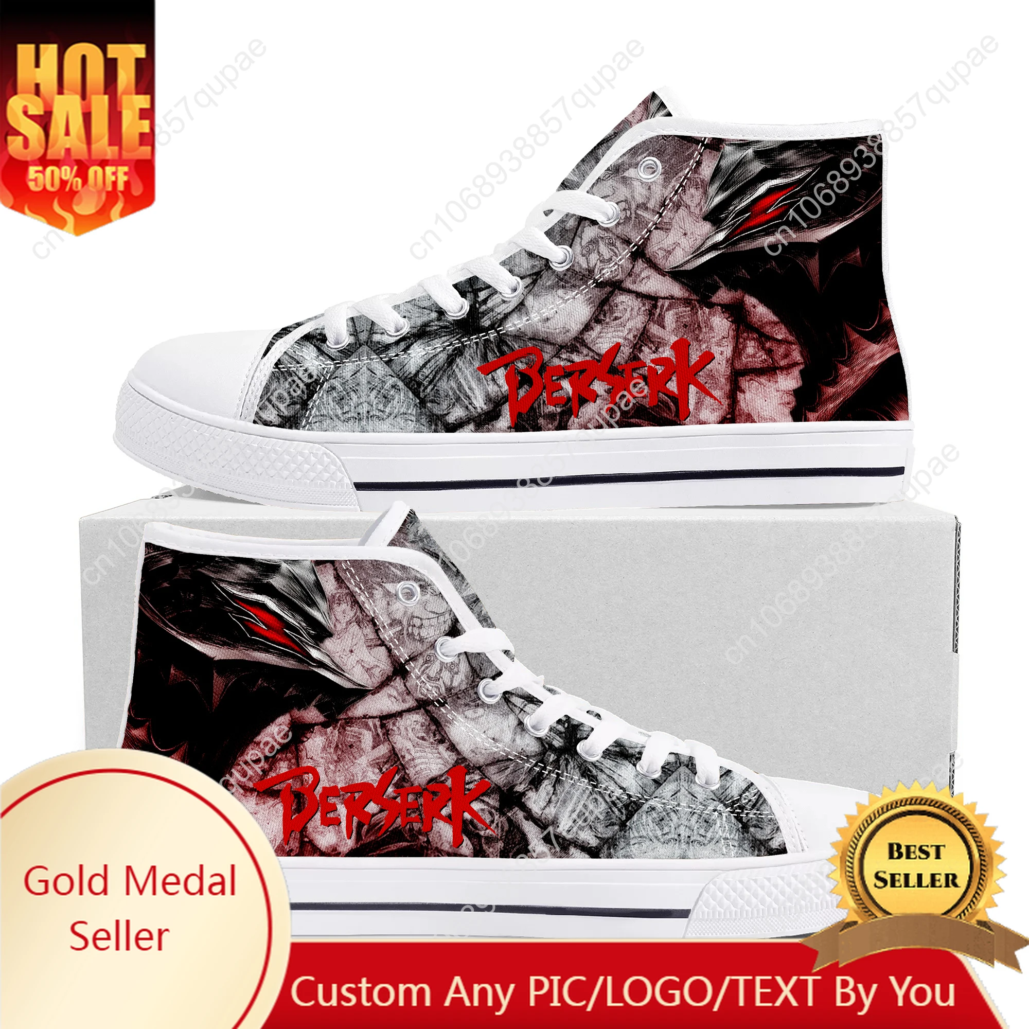 

Baki The Grappler Hanma Baki High Top High Quality Sneakers Mens Womens Canvas Sneaker Custom Made Shoes Customize DIY Shoe