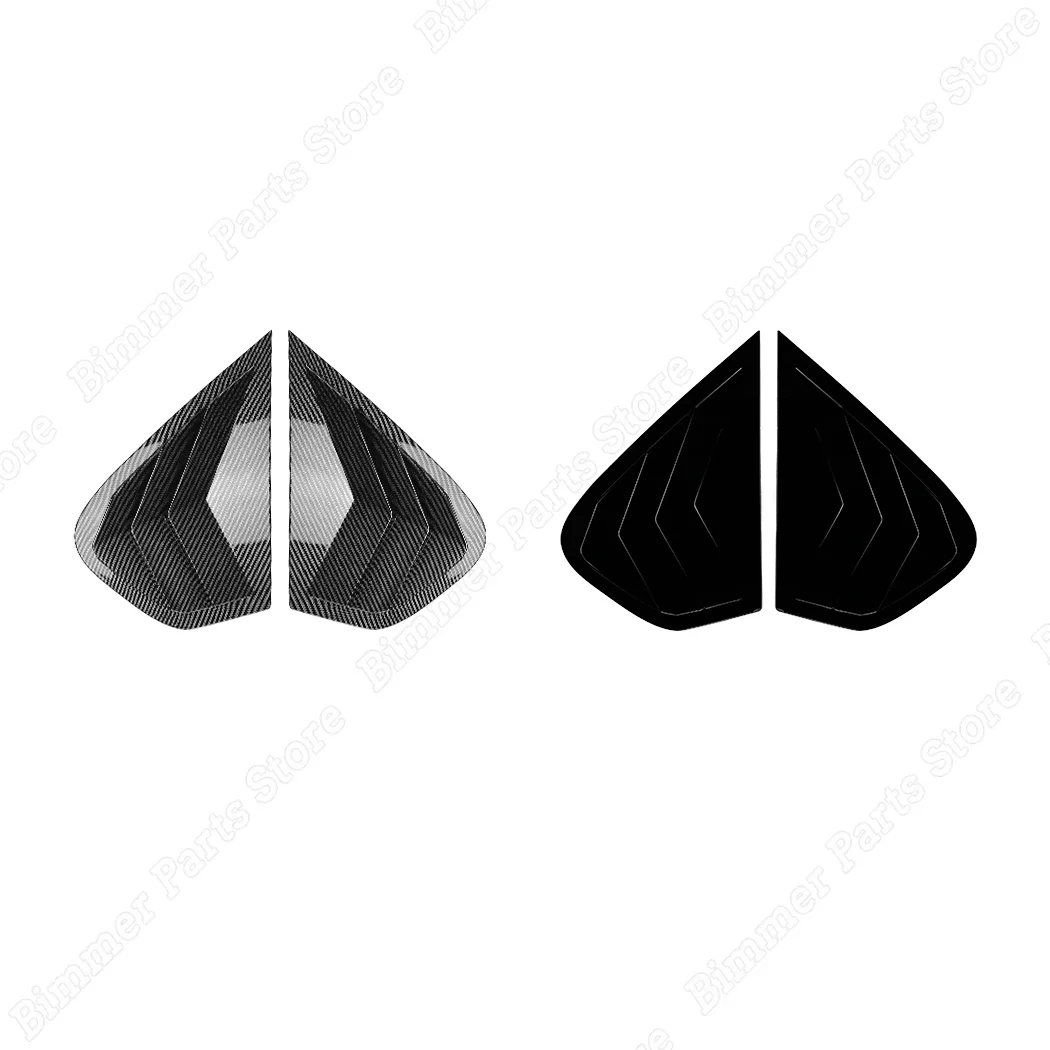 2 pezzi ABS lunotto laterale posteriore griglie kit di copertura per BMW X6 E71 E72 2008-2014 triangolo auto falsa uscita aria decorazione nero