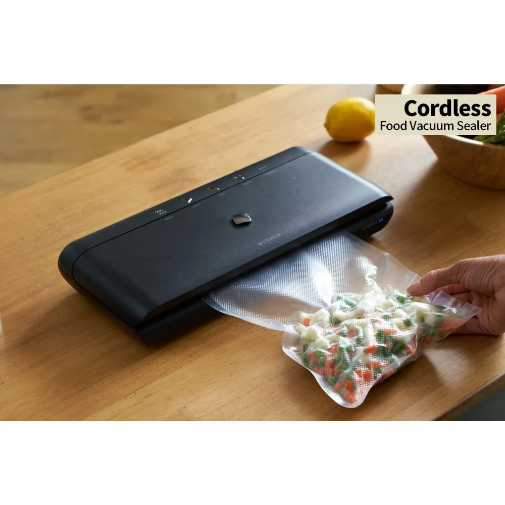 Cordless Vacuum Sealer Machine, Automatic and Compact Design Food Sealer with Vertical Stand, Portable, Sous Vide