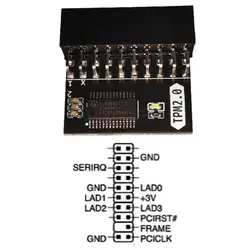 20pin Protection Module For Gigabyte ASUS TPM 2.0/Gigabyte TPM2.0 Compatible Trust Platform Module 20-pin