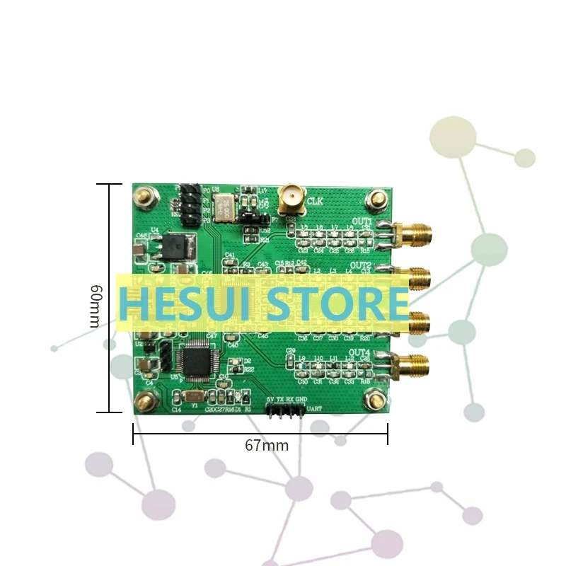 AD9959 four-channel DDS module RF signal source generator AT command serial port output sweep frequency AM