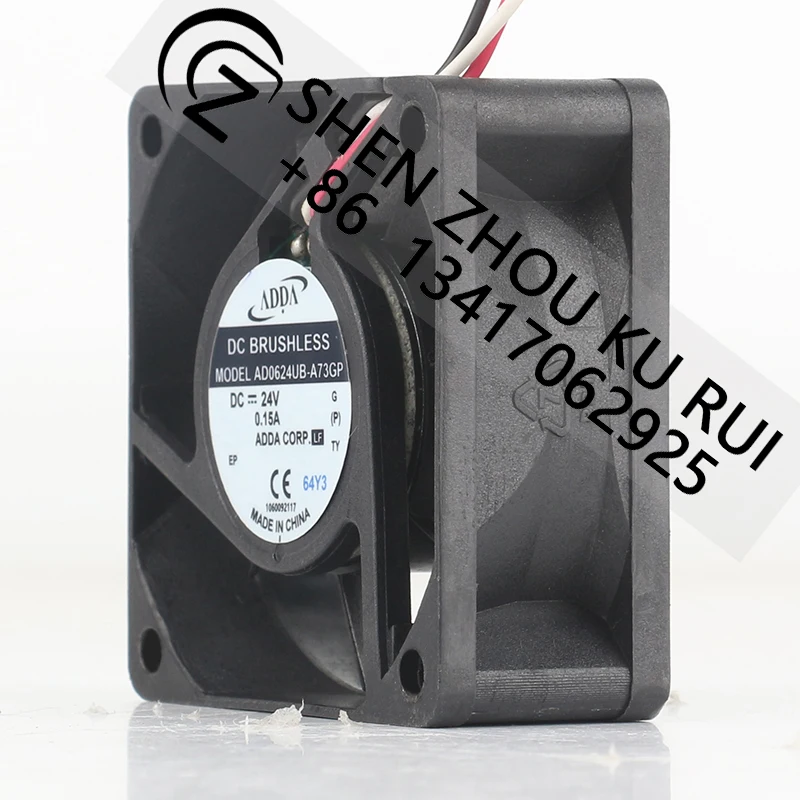 ADDA three-wire 12V 48V DC 24V 0.15A AC EC 6025 60X60X25MM 6CM double ball bearing low noise inverter AD0624UB-A73GP cooling fan