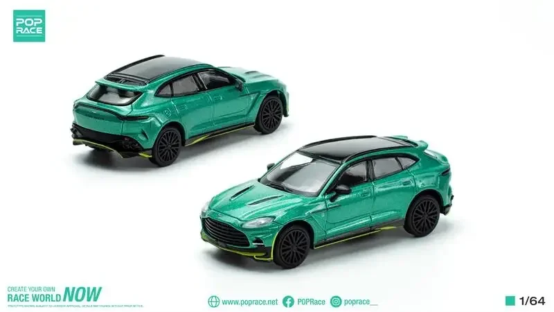 POP RACE 1:64 DBX RACING GREEN Diecast Model Car