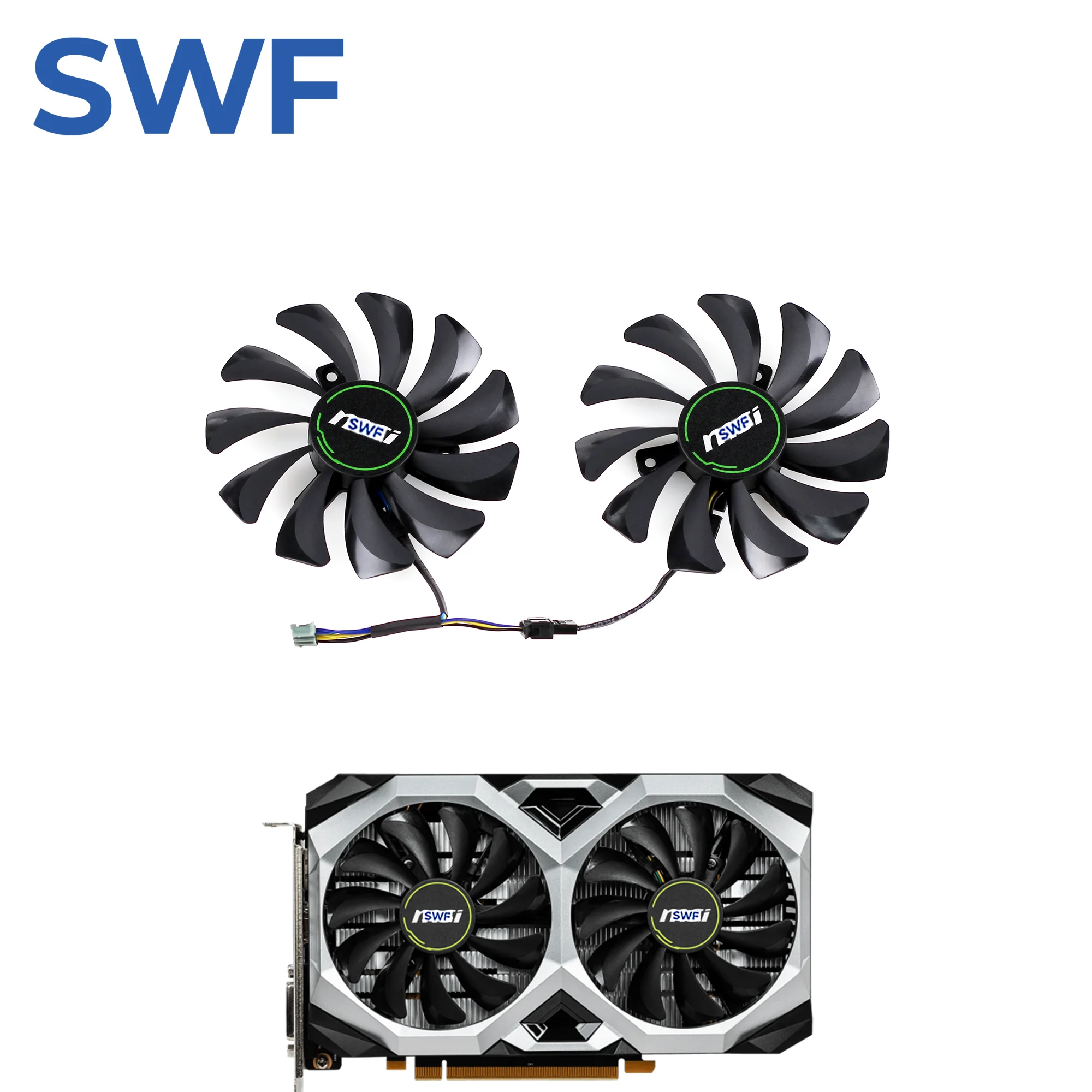 2PCS/Set 85MM  HY-D09010SH Replacement Cooling Fan For MSI GTX 1660 Ti RTX 2060 VENTUS Video Card Cooler Fan HA9010H12SB-Z