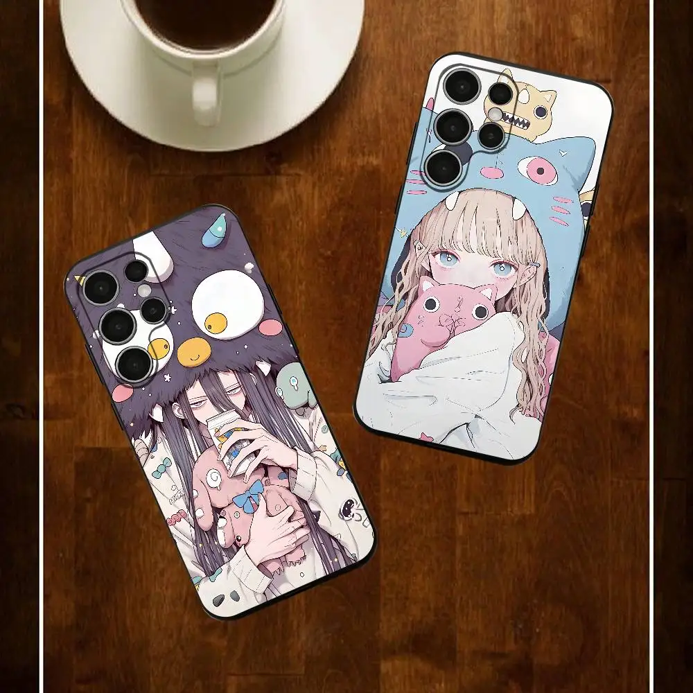 Surprise Illustration Phone Case For Samsung S24 25 23 22 21 20 Plus Ultra 5G Lite Shockproof Cover