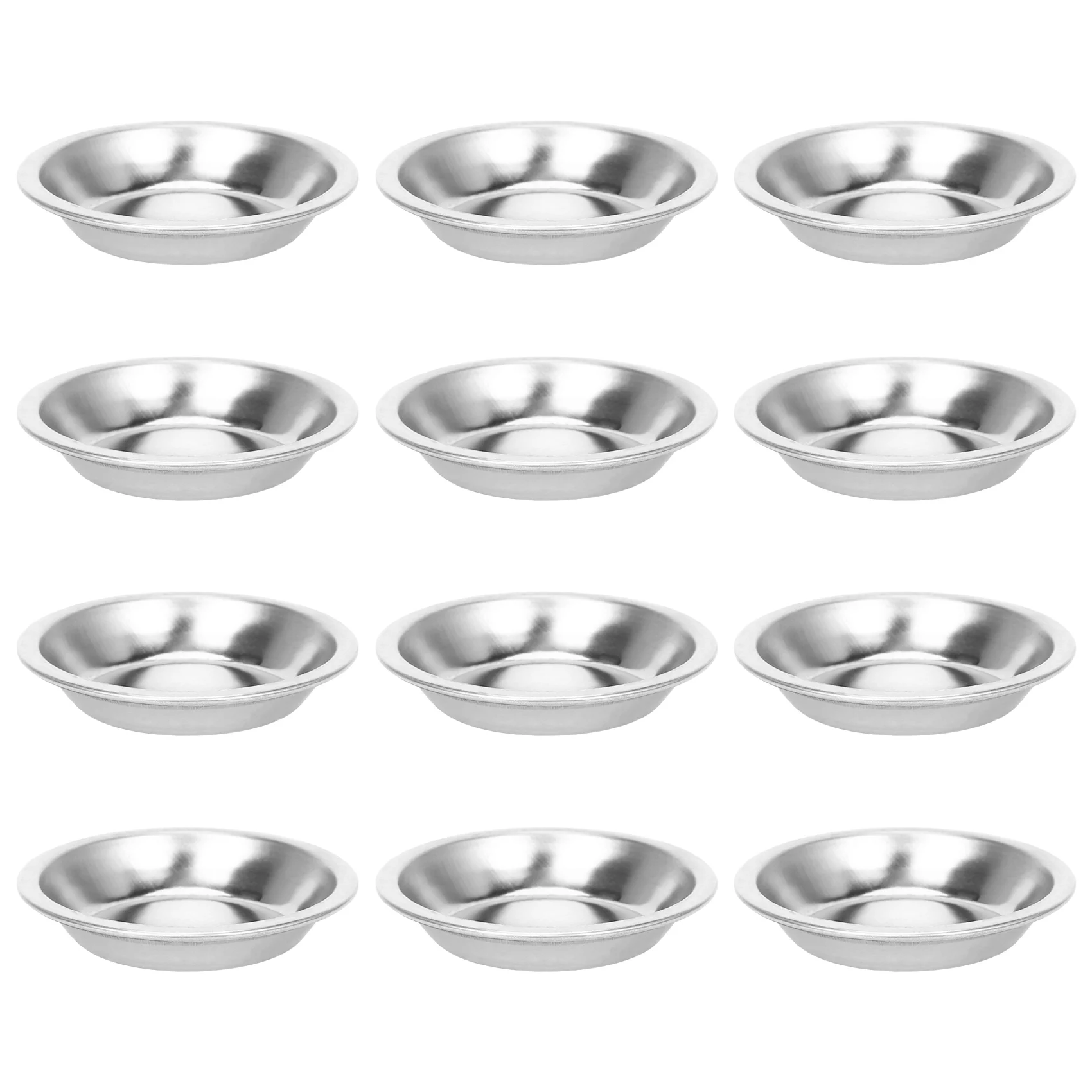 12Pcs Stainless Steel Color Paint Tray Model Palette for Mixing Color, Oil, Water Based Painting 5cm