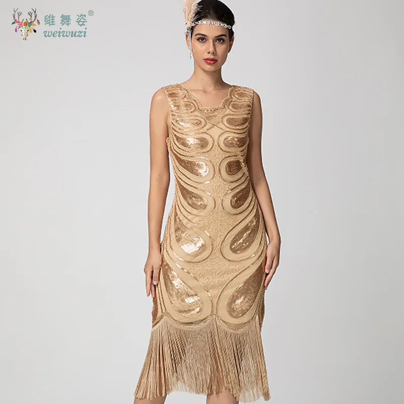 

Women 1920 S Vintage Great Gatsby Sequins Gown V-Neck Tassels Bodycon Beaded Prom Party Dress Evening Dresses Elegant Vestido