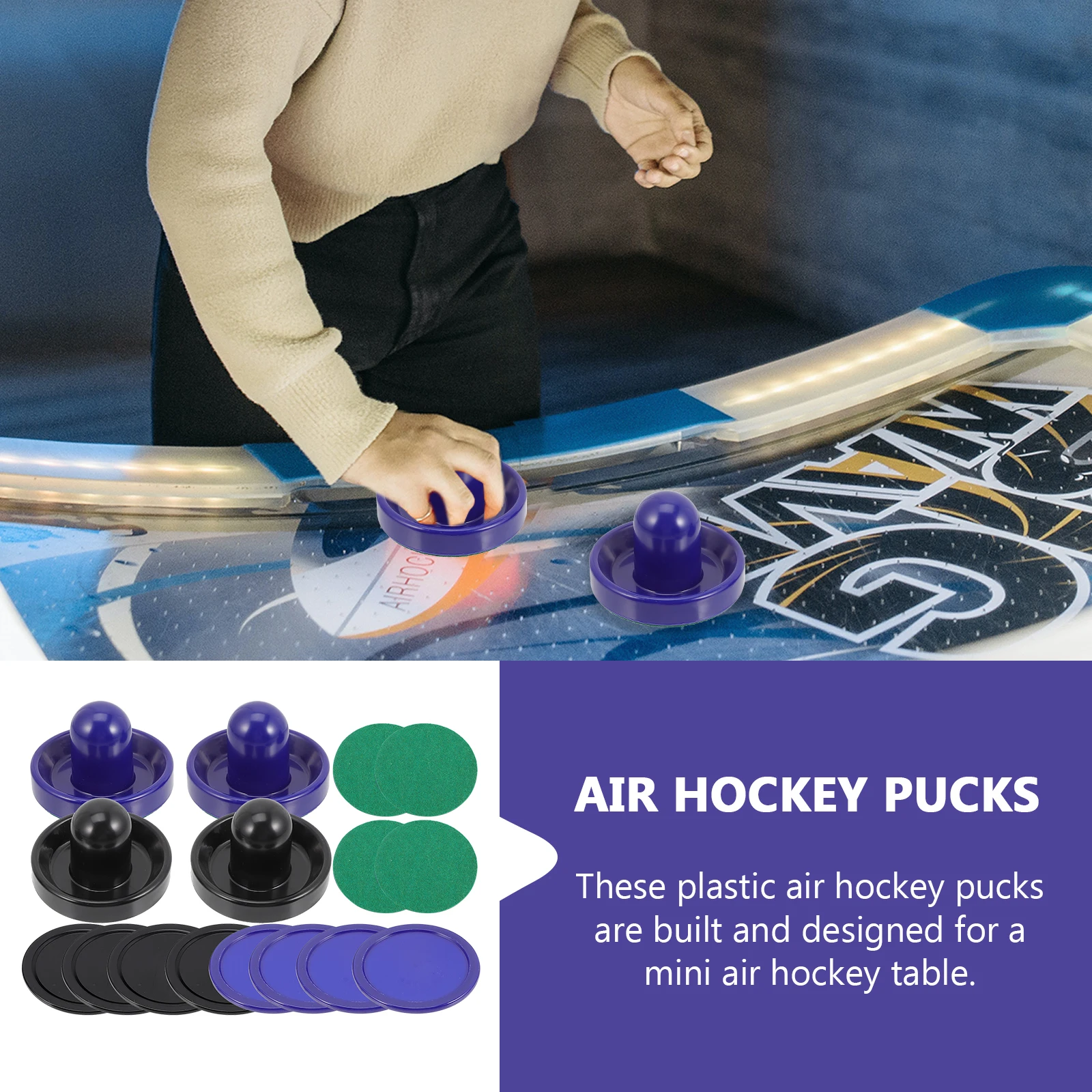 

1 set Plastic Air Hockey Pucks 96mm 64mm Balls Tabletop Supplies Replacement Parts Mini Game Accessories Hockey Sports