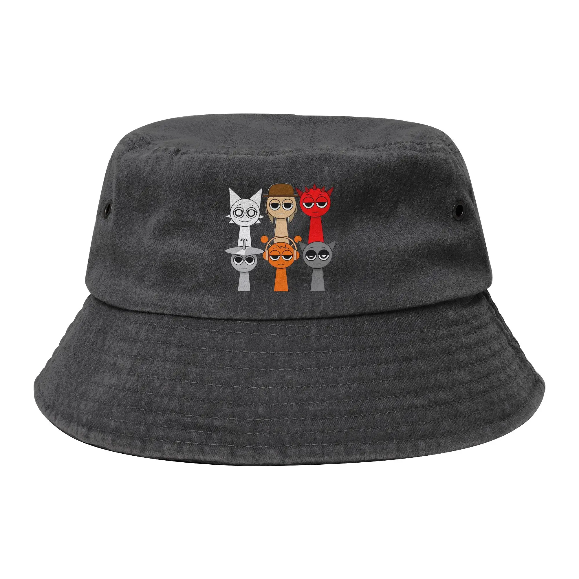 Vocation Sprunki Bucket Hats Teen Distressed Washed Hot Sun Hats  Bob Hat Fisherman Hats
