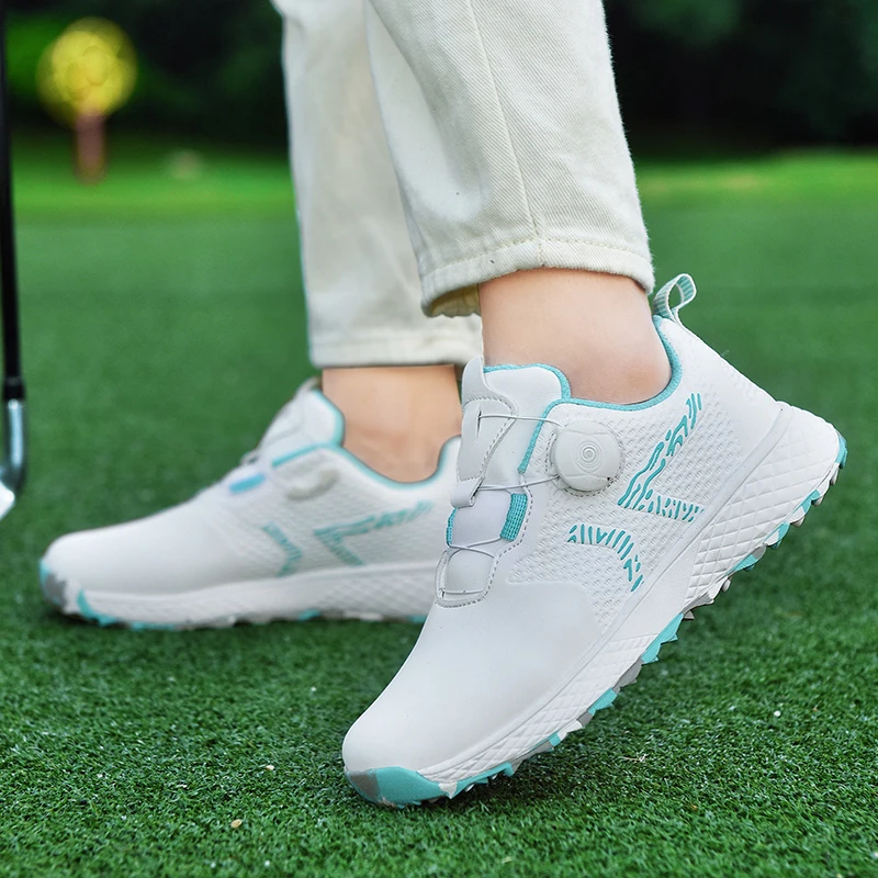 Professional Golf Shoes Women's Fitness Golf Sports Shoes Outdoor Leisure Lightweight Walking Shoes Women's Sizes 35-40