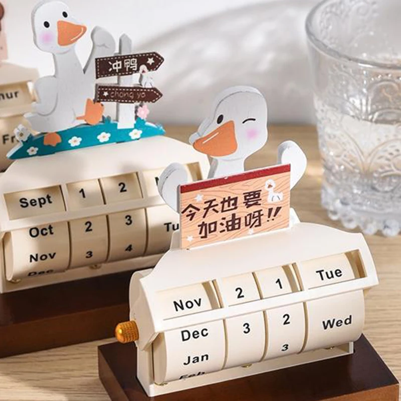 Rotating Perpetual Calendar Desktop Ornaments Countdown Reminder Card 2025 Calendar Mini Rotating Desk Calendar Annual Calendar