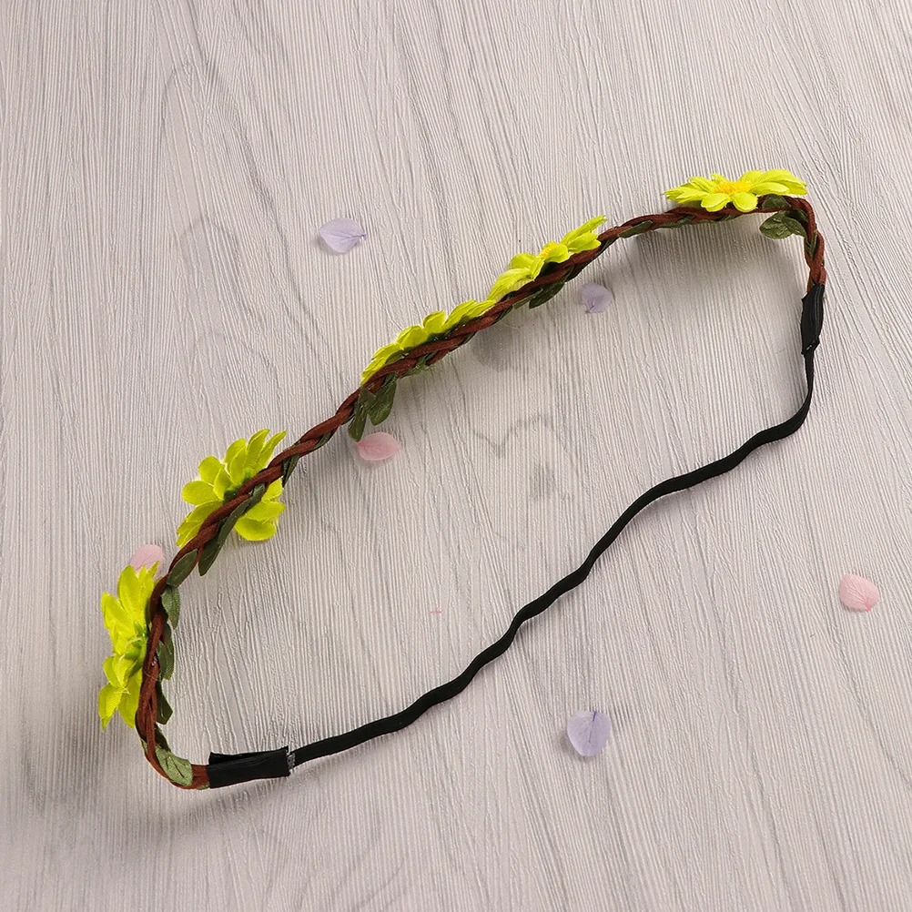 

5 шт. повязка для волос с подсолнухом, повязка на голову с гавайским цветком, яркий цвет, легкая тропическая вечеринка для костра, выступление болельщика