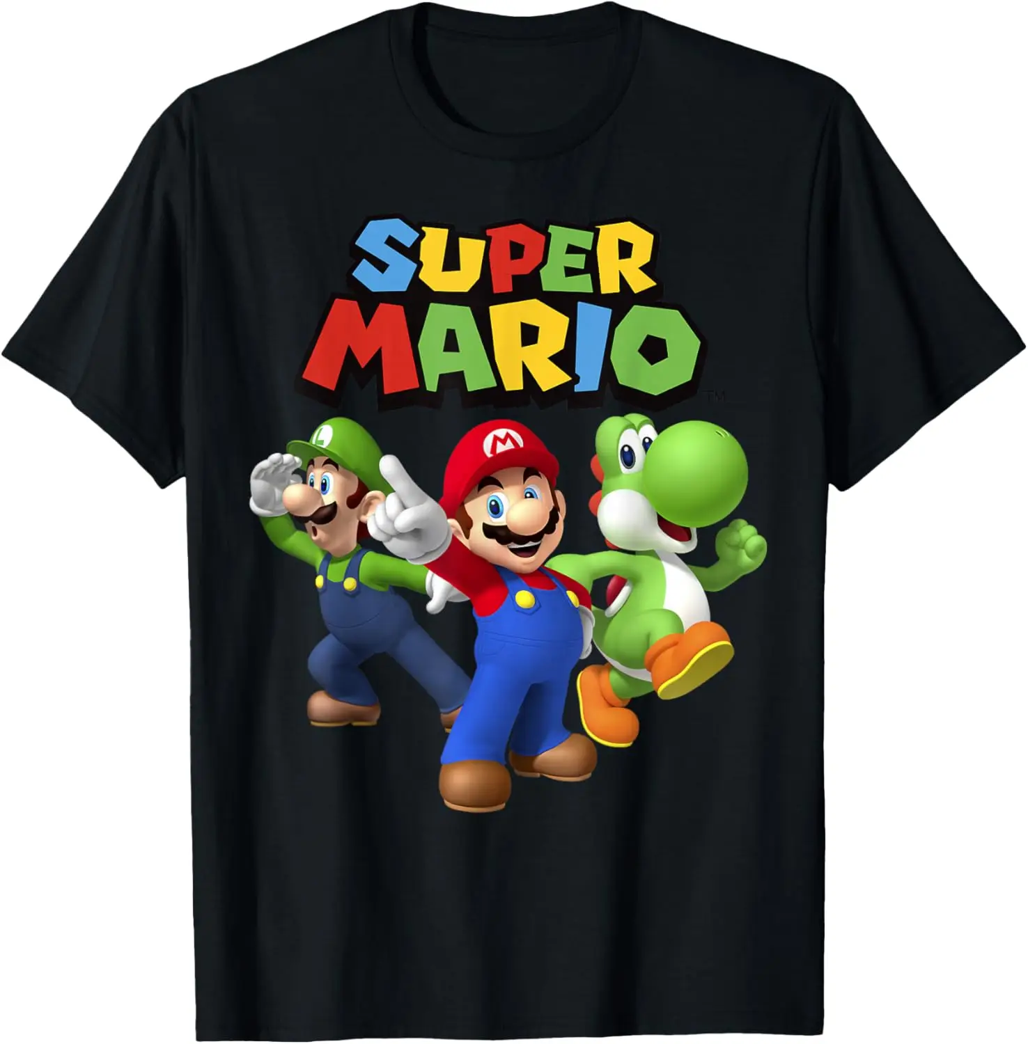 Camiseta unisex con gráfico de Super Mario Brothers, 100% algodón, tallas para niños, camiseta Harajuku de moda para hombre, verano 2026