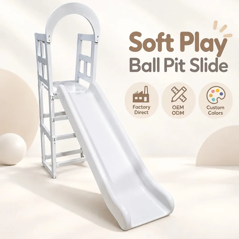 Commercial 4ft 5ft 7ft Soft Play Ball Pit Slide Indoor Playground Equipment for Kids Kindergarten Amusement Park Daycare Center