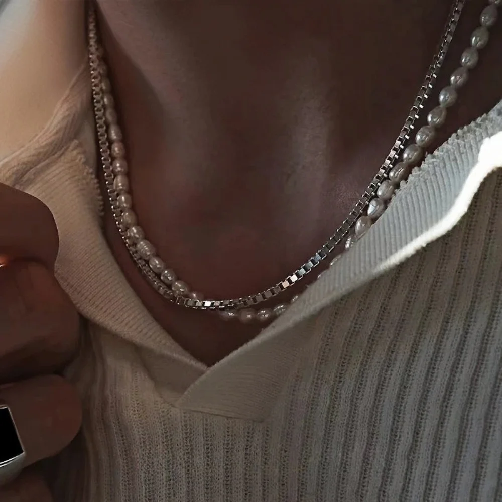 3MM 316L Stainless Steel Box Chain Necklace Simple Men Basic Accessories Hip Hop Trendy Jewelry