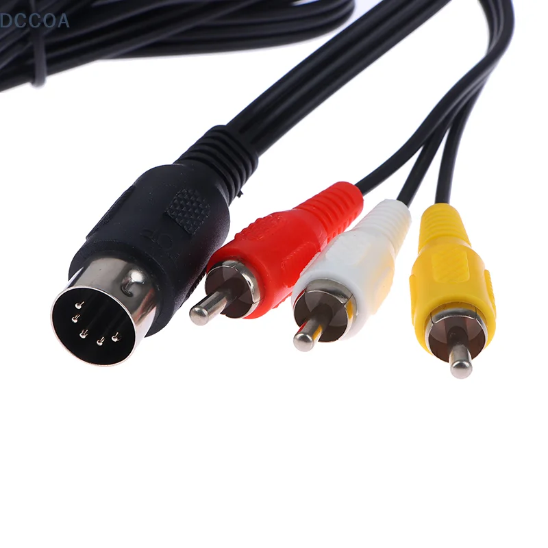 Innovative AV Audio Video Cable Black 1.8M Lossless Conversion For SEGA Mega Drive 1 Genesis 1 RCA Cord