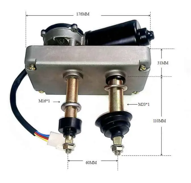 Forklift cab front wiper 920887.0011, voltage DC24V