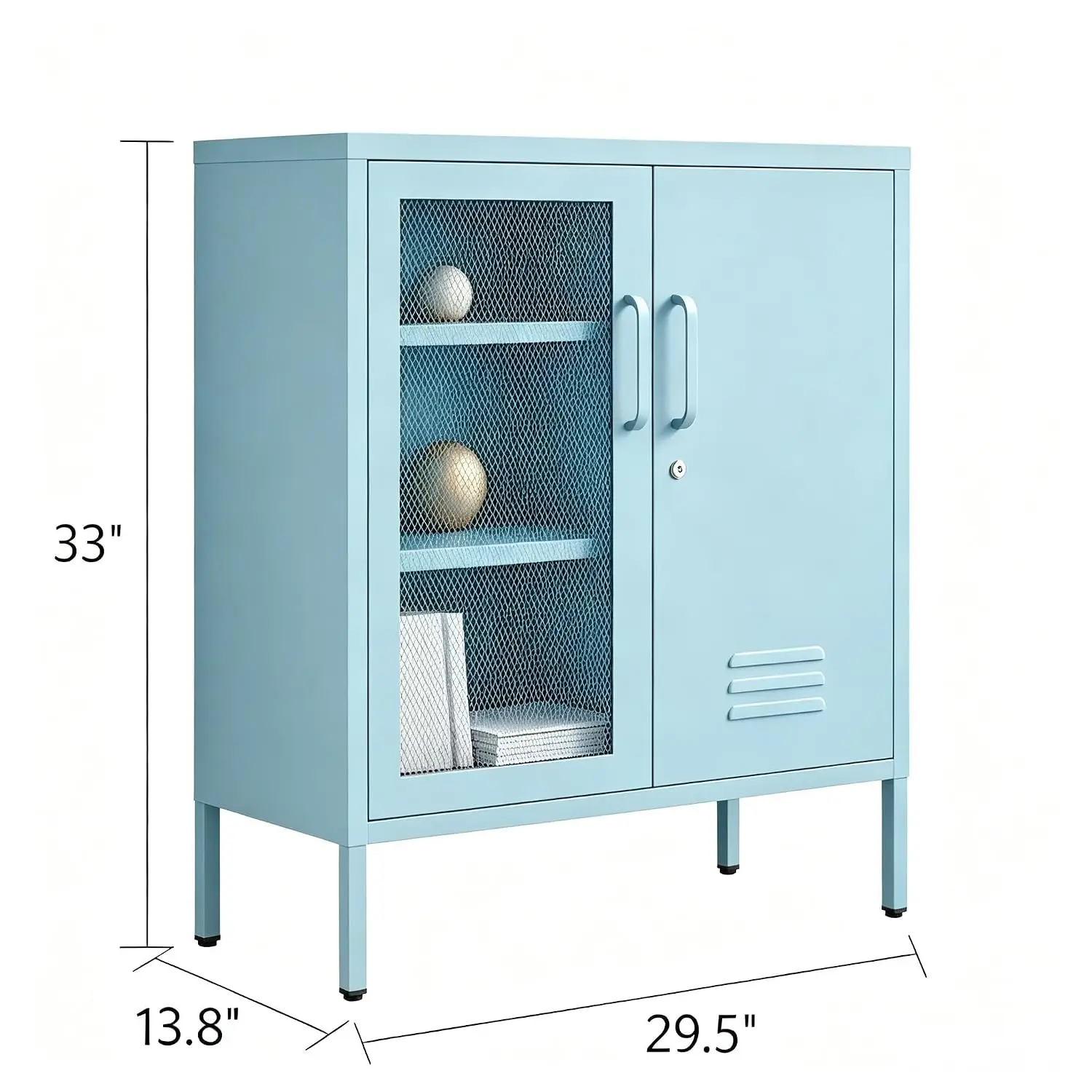 Recessed Adjustable Shoe Cabinet Lockable Steel Storage Organizer for Foyer Bathroom Kitchen 33