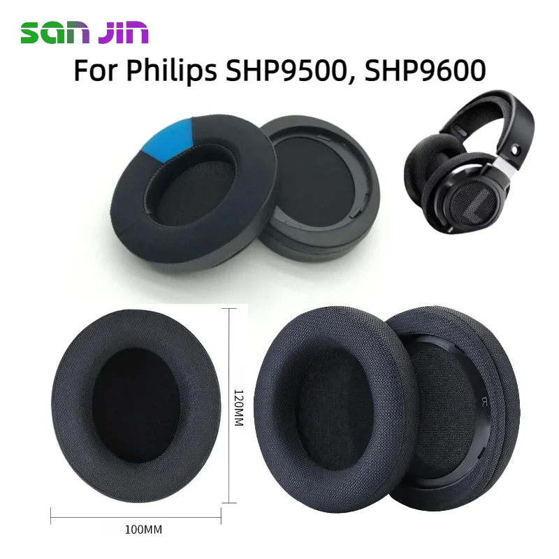 

Replacement Ear Pads Ear Cushion Earpad Compatible with for Philips SHP9500, SHP9600 Headphones Gamer Headband