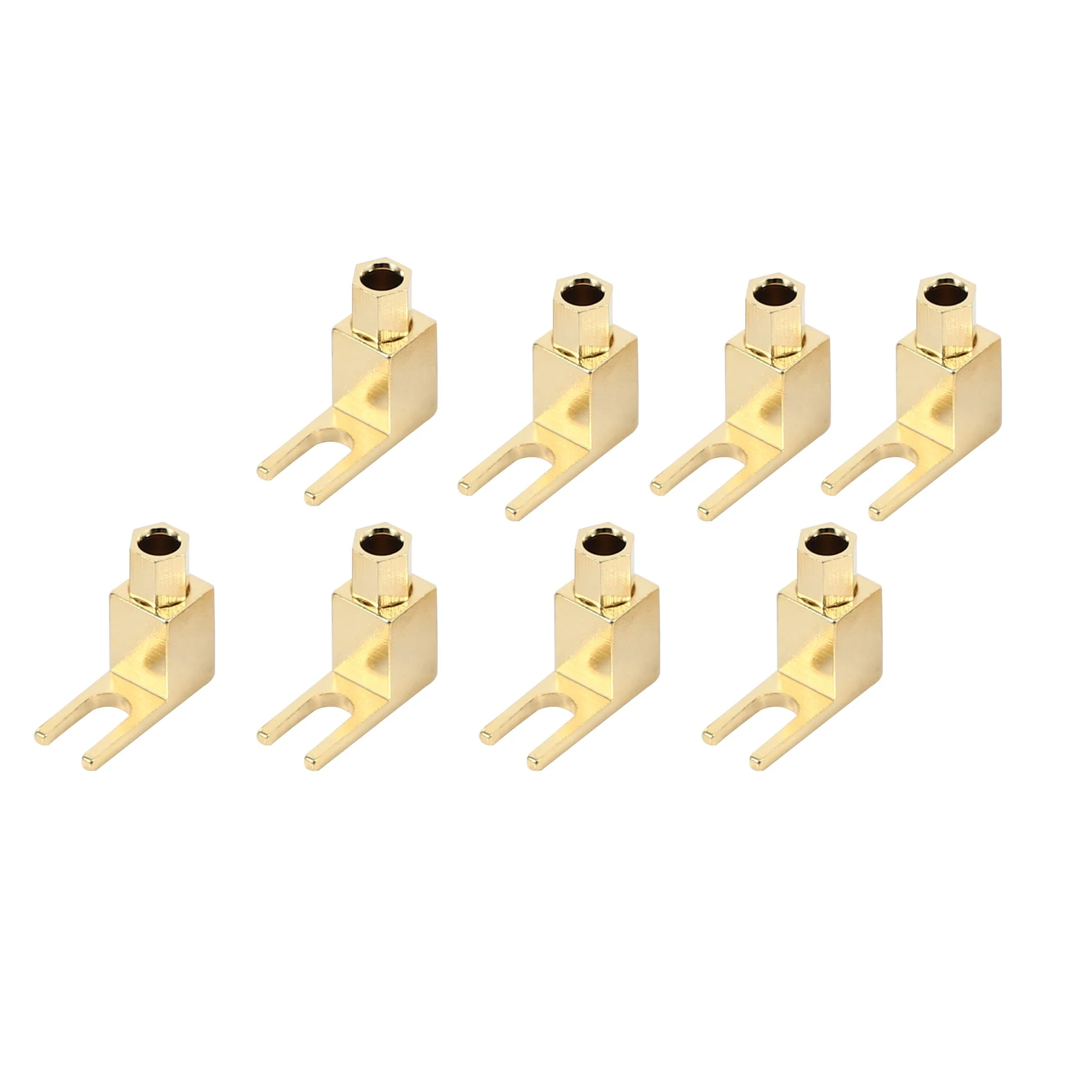 8 pcs total Hi-end Banana to Spade Adapter Plug/Speaker Cable Connector [Wy-yp01-8/Spade De L/8]