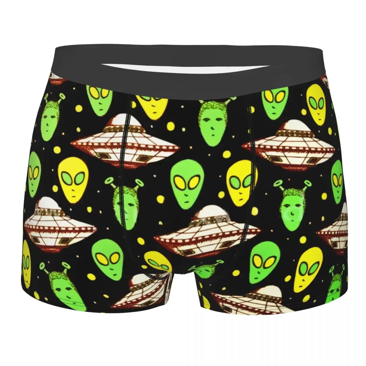 

Custom Cute Aliens Underwear Men Stretch Boxer Briefs Shorts Panties Soft Sexy Underpants For Male