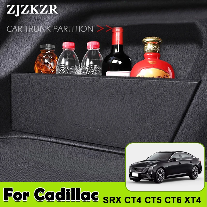 Organizador de partición lateral para maletero de coche, caja de almacenamiento Interior, accesorios para Cadillac CT4 CT5 CT6 XT4 XT5 XT6 GT4 SRX LYRIQ ATS/ATS-L