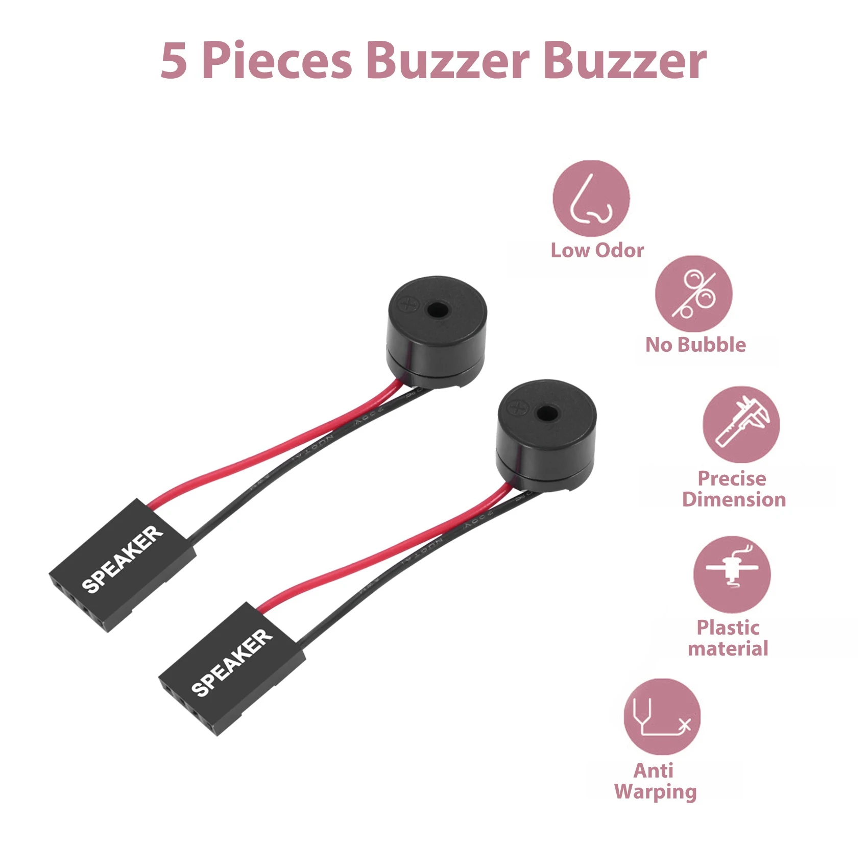 5Pcs Motherboard Speaker Buzzer PC Computer Motherboard Internal Beep Buzzer for Computer Repair