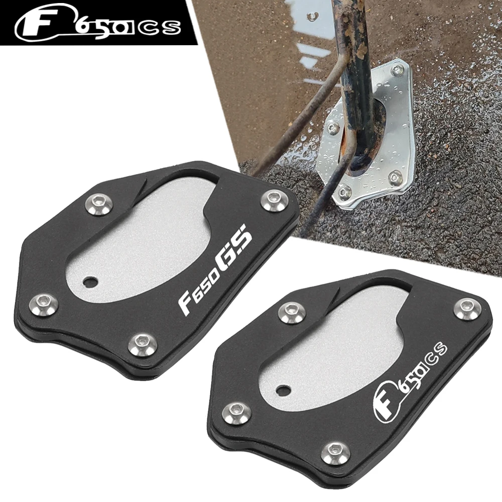 

Motorcycle Kickstand Side Stand Enlarger Extension Plate Pads For BMW F 650 CS F650CS F650 CS F 650CS 2001 2002 2003 2004 2005