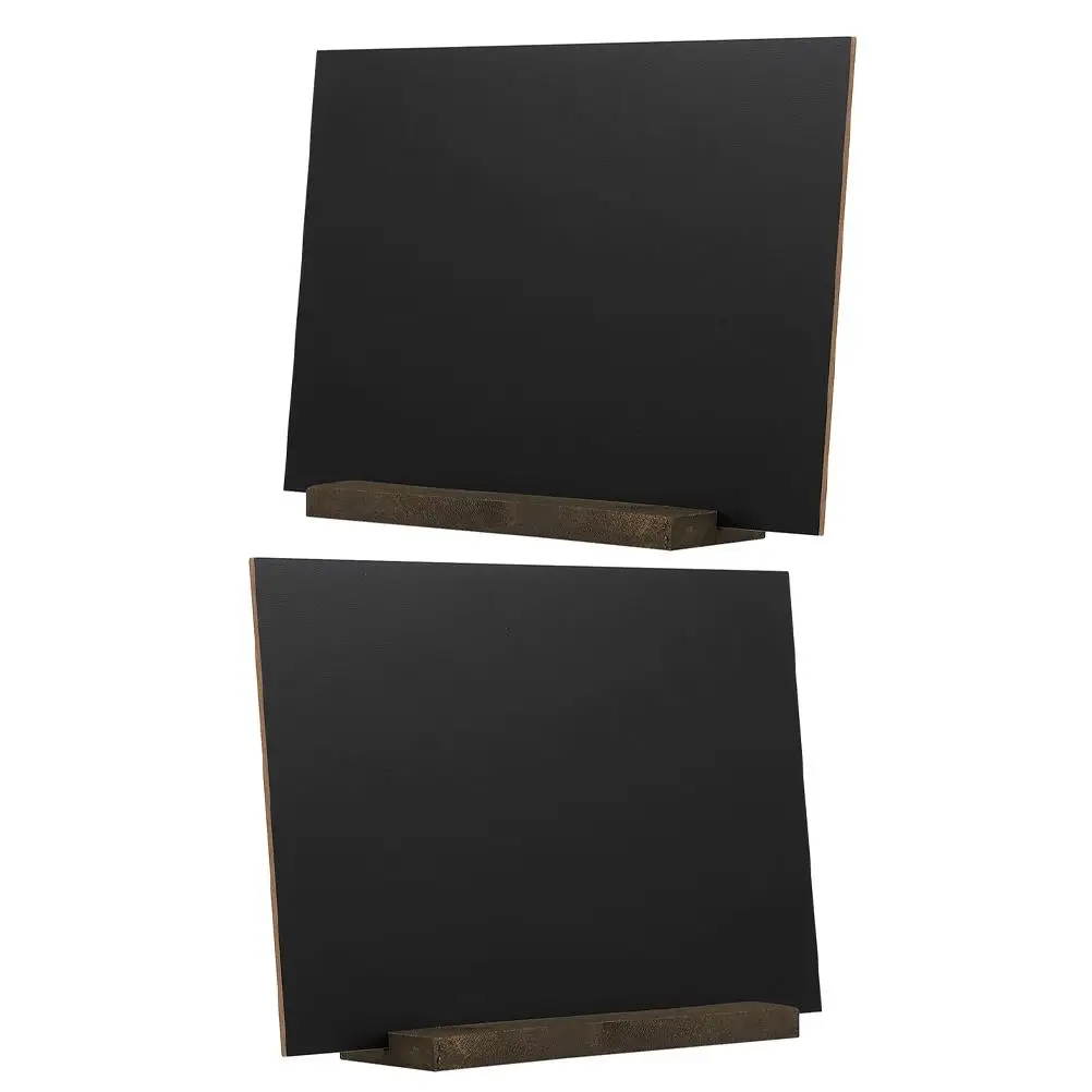 

2Pcs Wooden Display Board Tabletop Chalkboard Signs Kitchen Food Party Double Sided Erasable Reusable Compact Size Menu