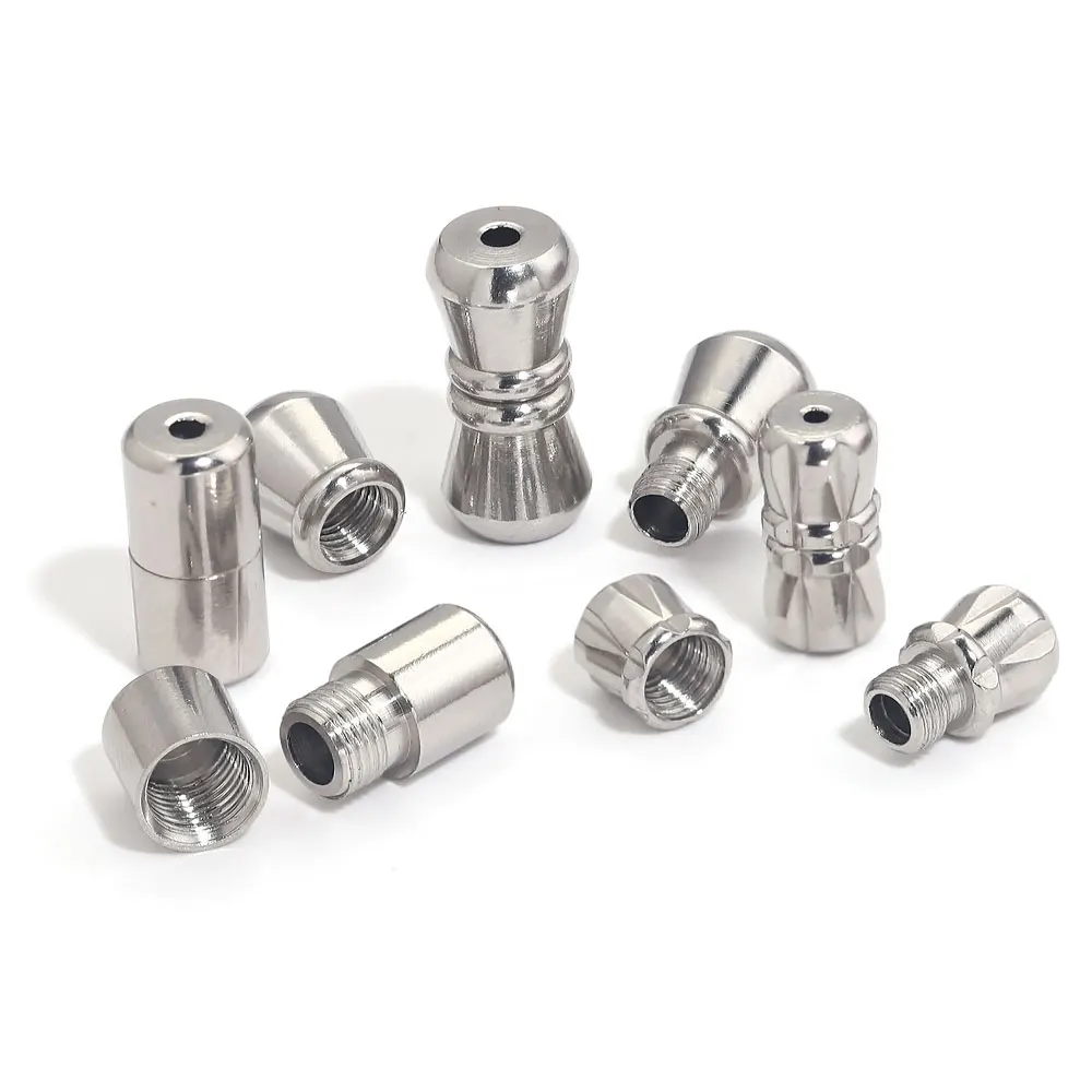 5pcs Stainless Steel Screw Clasps Barrel Screw Clasp Cylinder Fasteners Buckles Closed for Bracelet Jewelry Making Supplies DIY