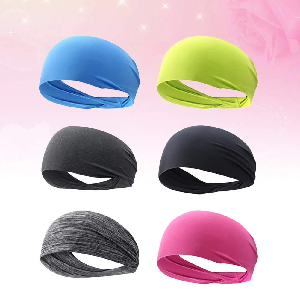 

6 Pcs Sports Hairband Soccer Headband Headbands for Girls Yoga Elastic Ties Outdoor