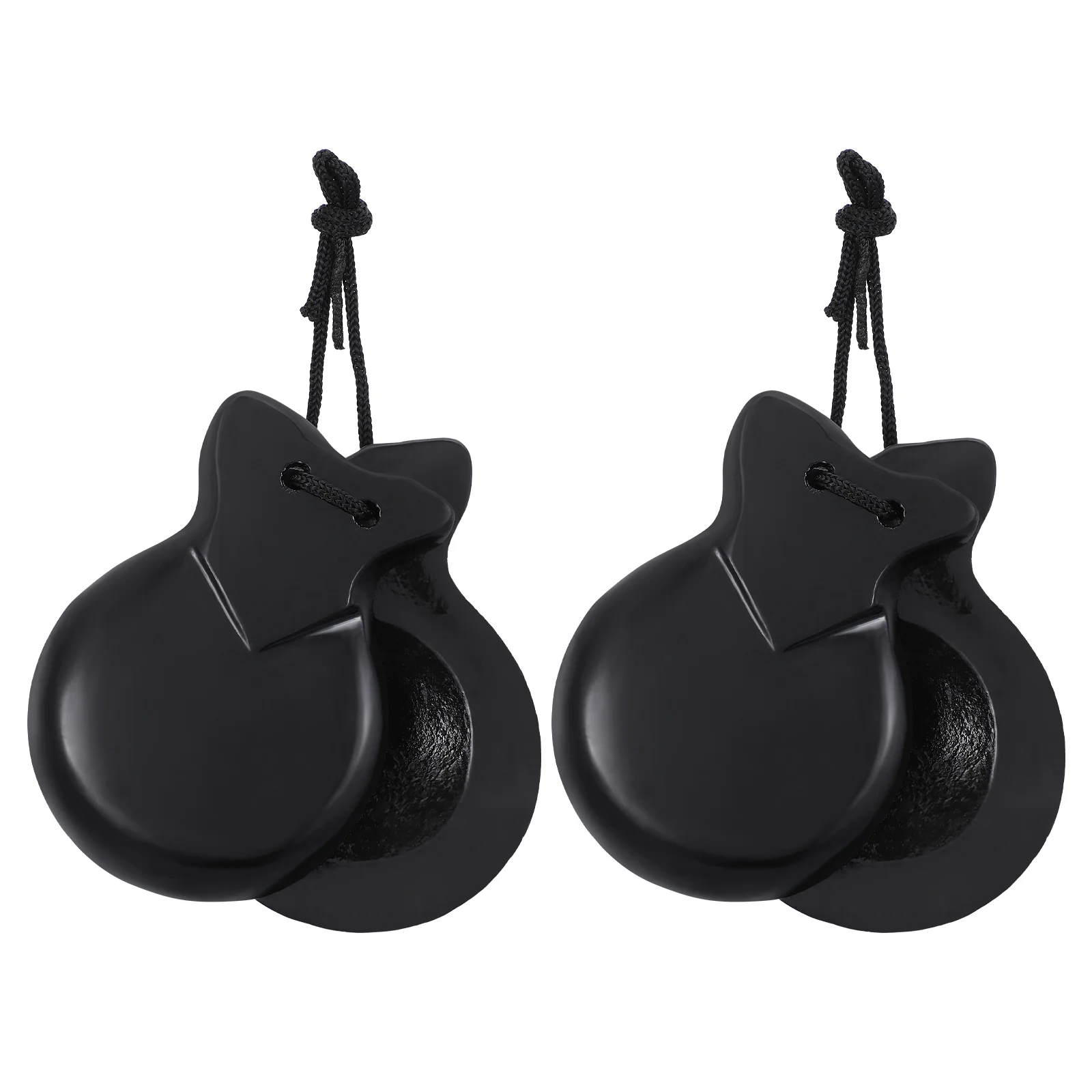 Wooden Finger Castanets Spanish Percussion Instruments for Adults Children Hand Clappers Rhythm Music Educational Instrument