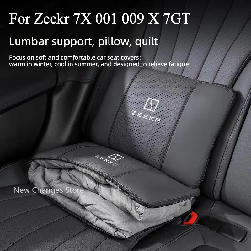 For Zeekr 7X 001 X 009 7GT Car Lumbar Support Pillow Multifunctional Auto Headrest Neck Waist Cushion For Rear Seat Driving Rest