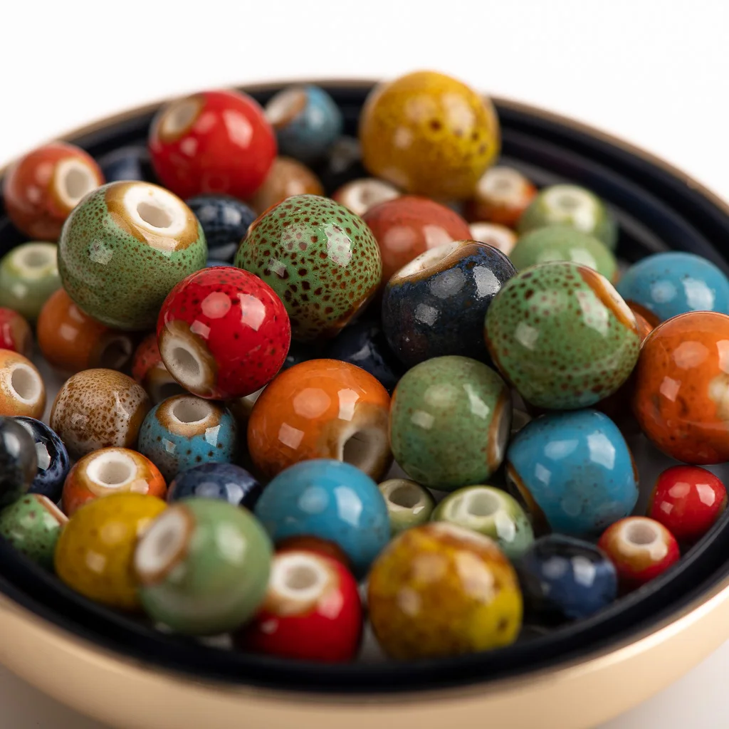 6-12# multcolor ceramic beads porcelain beads large hole flower beads beads handmade DIY accessories  wholesale 0A2#831