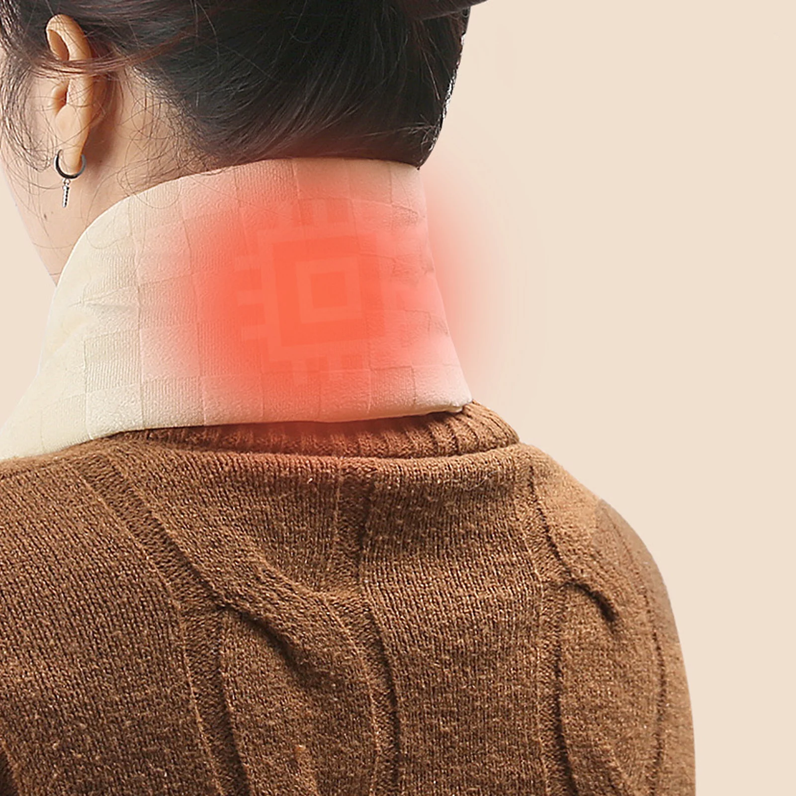 Sciarpa riscaldata avvolgente per il collo Electirc Sciarpa riscaldante USB sicura regolabile a 3 temperature Cotone nylon e peluche Accogliente e confortevole