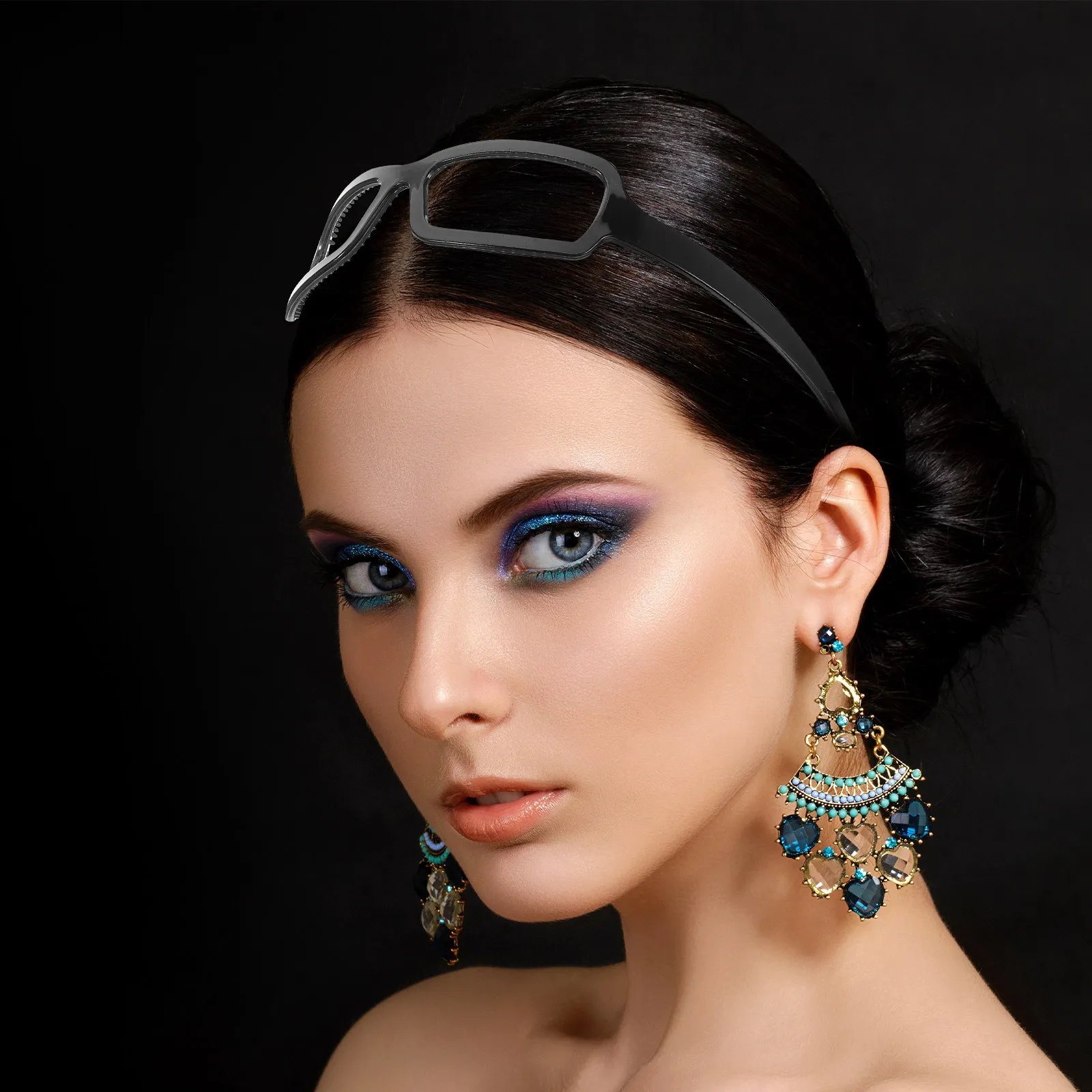 

Пластиковая повязка на голову для женщин, напоминающая оправу для очков, элегантная, удобная, тонкая, для повседневного использования, для фиксации волос, для спа-процедур и пляжа