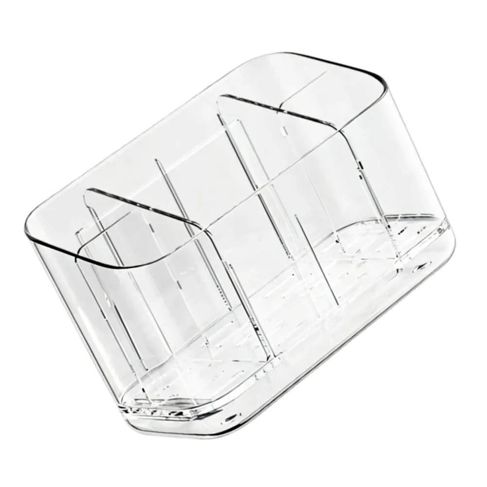 Space Saving Bathroom Organizer Countertop, Detachable Toothbrush Holder With Drain Holes For Home Decor Storage