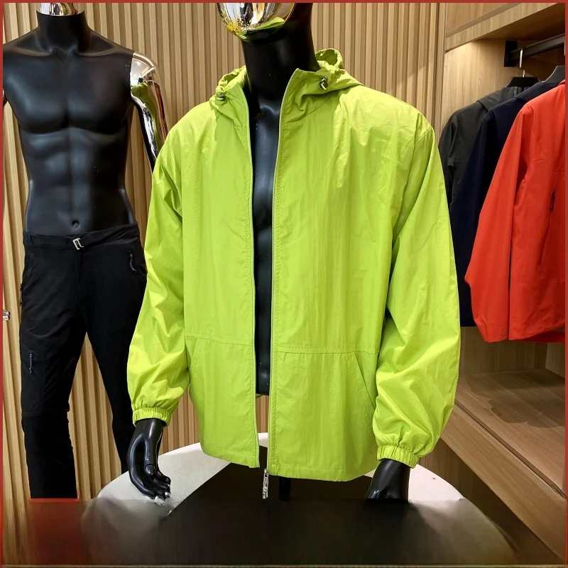 

North America High End Outdoor Lightweight Breathable Waterproof Skin Sunscreen Men's Outdoor Fce Riding Hooded Jaet