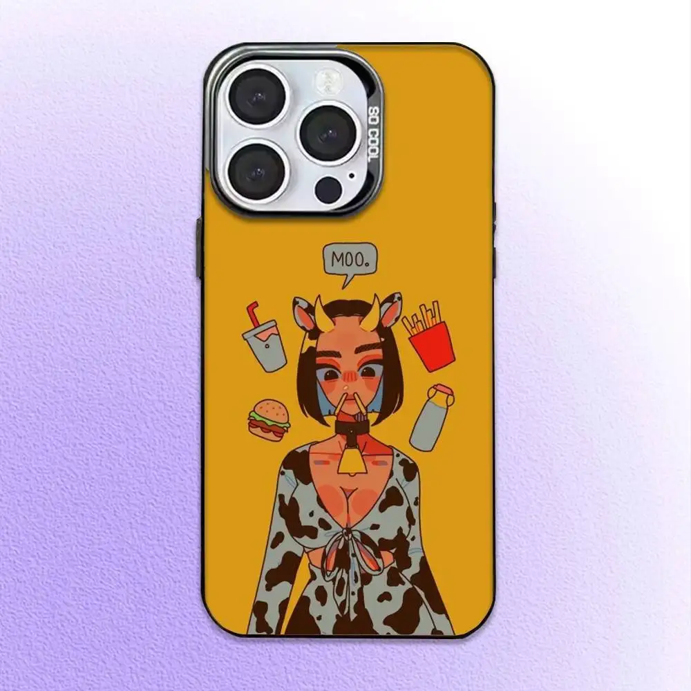 Singer D-Doja Cats Phone Case For iPhone17,16,15,14,13,12,11 Plus,Pro Max Colored Silver Plated Inside Cover