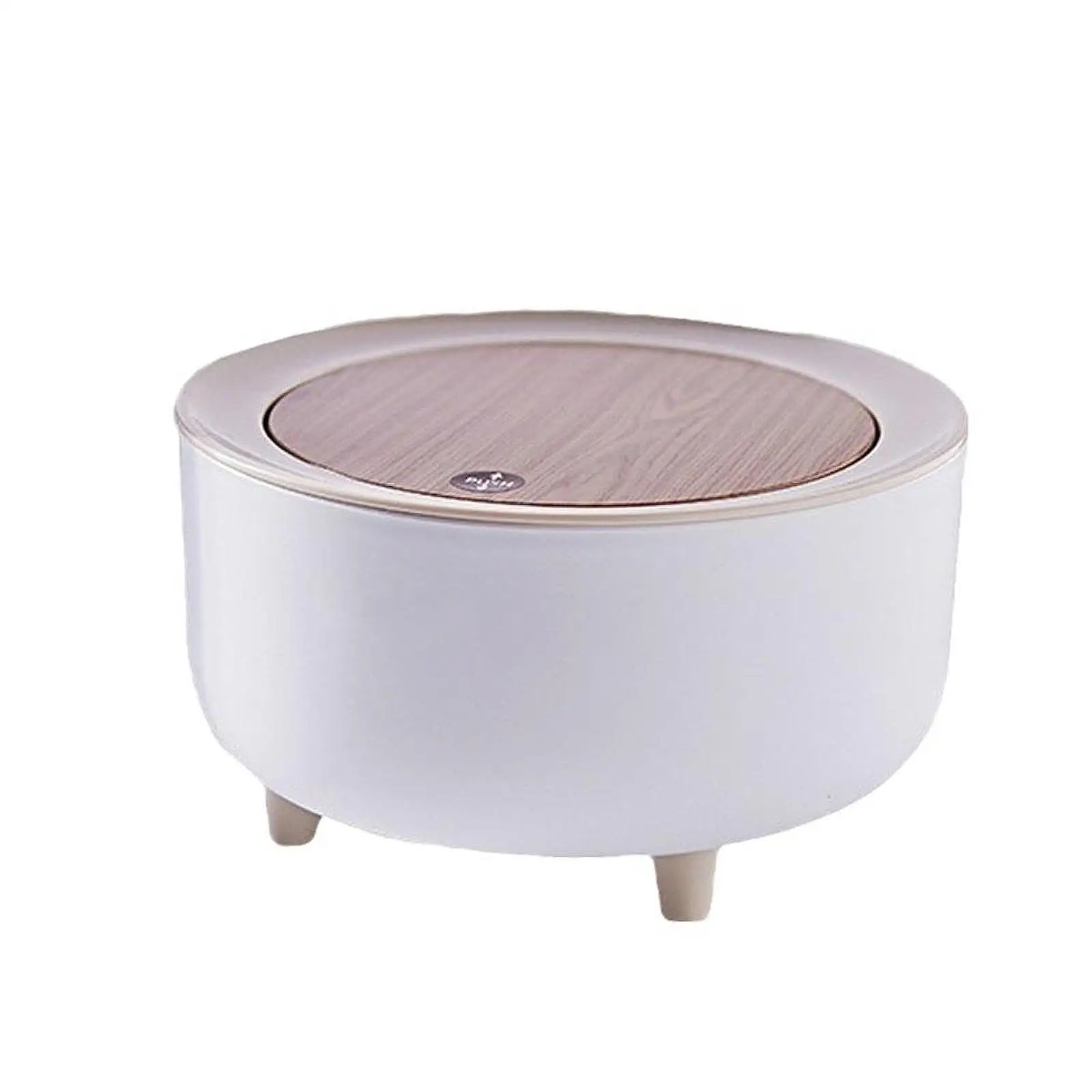 Mini Desktop Trash Can with Press Type Lid Portable Reusable Multipurpose 2L Garbage Can for Vanity Office RV Outdoor Bathroom