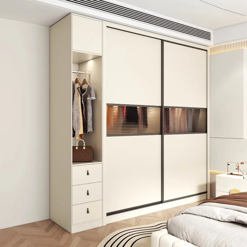 

dq-Modern Custom Bedroom Furniture Sets Wooden Wardrobe Folding Mirror Walk-In Closet Storage Organization Cloakroom Clothes%