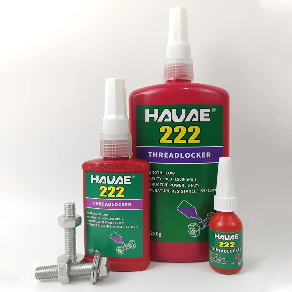 hauae 222 Threadlocker Thread locking agent Anaerobic glue purple low strength Screw glue Prevent screws from loosenin rust glue