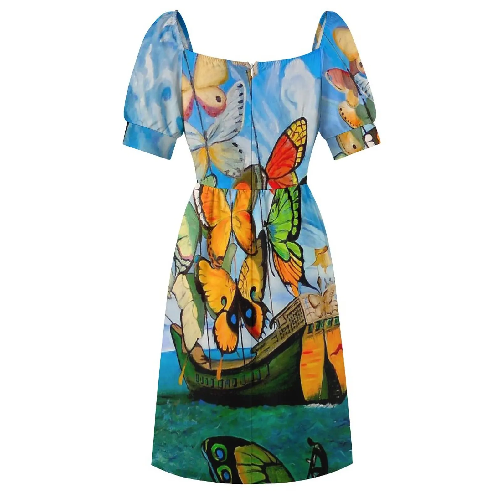 Vestido con estampado de pintura abstracta Vintage para mujer, ropa de verano 2023, vestidos de graduación, 2023